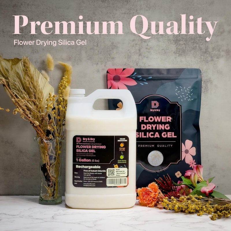 DRYDRY (4 Gallon-NET 24 LBS) Color Indicating Premium Silica Gel Flower Drying Desiccant - Flower Drying Silica Gel Desiccant(24 LBS Reusable) Silica Gel - Image 2